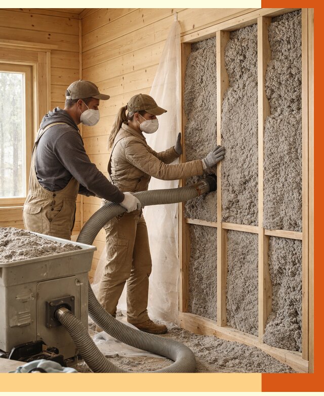 Утепление дачного дома эковатой в Новом Уренгое от 1508 руб./м2 — комплексно, ТепломастерНвг