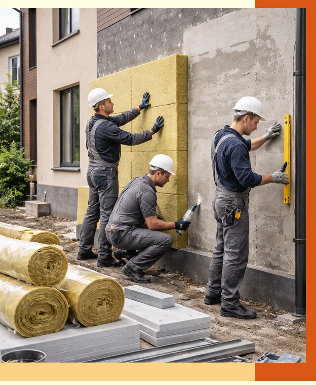 Утепление таунхауса в Новом Уренгое от 7487 руб/м2 — комплекс под ключ | ТепломастерНвг