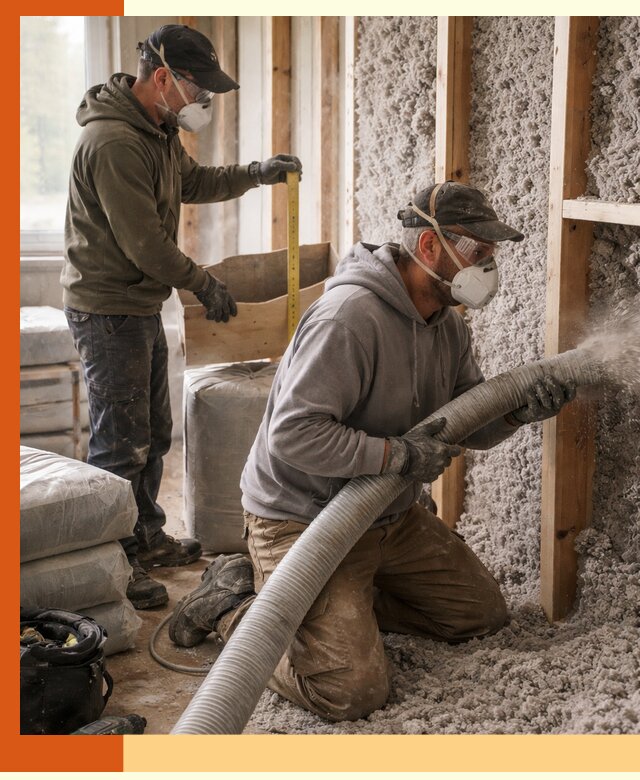 Утепление таунхауса эковатой в Новом Уренгое для максимально теплых стен