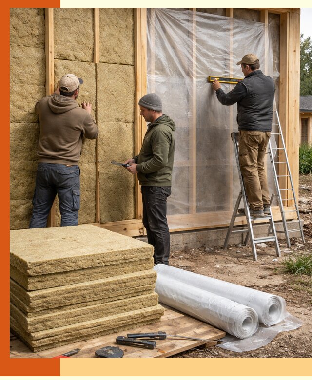 Утепление каркасного дома в Новом Уренгое под ключ с гарантией качества