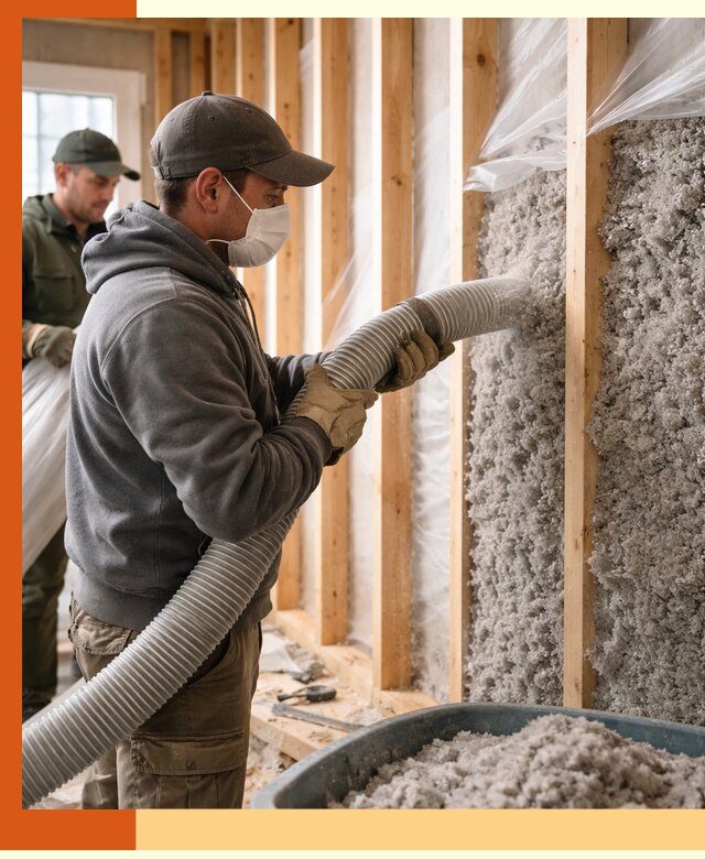 Утепление каркасного дома эковатой в Новом Уренгое — качественно и надолго