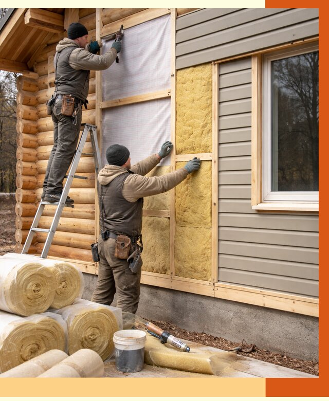 Утепление деревянного дома в Новом Уренгое от 6447 руб./м2 — заказать работы | ТепломастерНвг