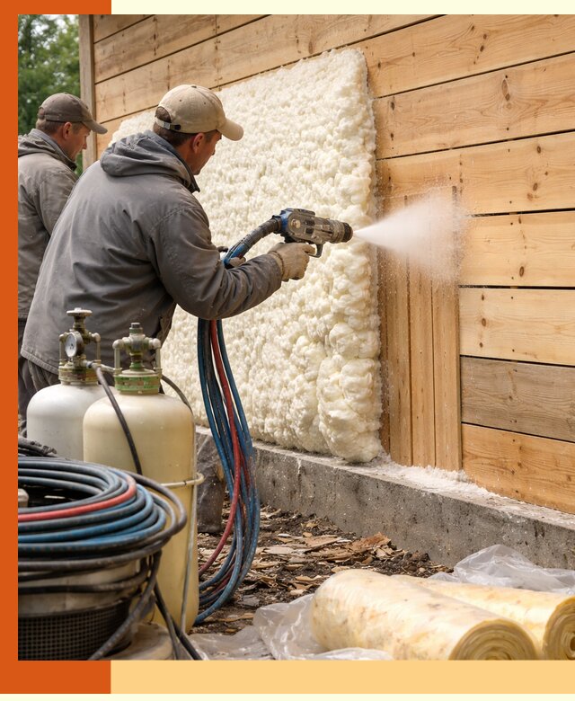 Утепление деревянного дома пенополиуретаном в Новом Уренгое