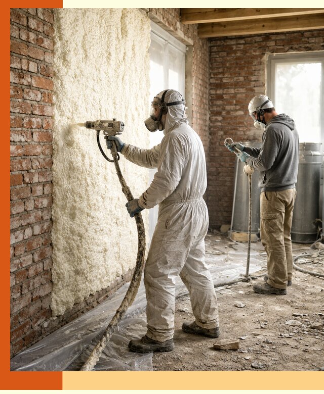 Утепление кирпичного дома пенополиуретаном в Новом Уренгое