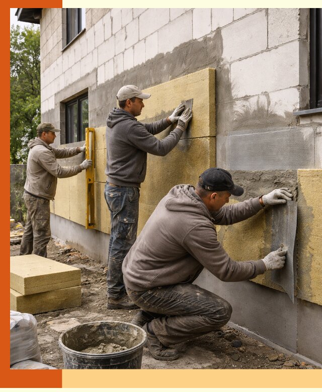 Утепление дома из газобетона в Новом Уренгое качественно и долговечно