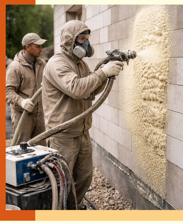 Утепление дома из газобетона ППУ в Новом Уренгое — надежная теплоизоляция