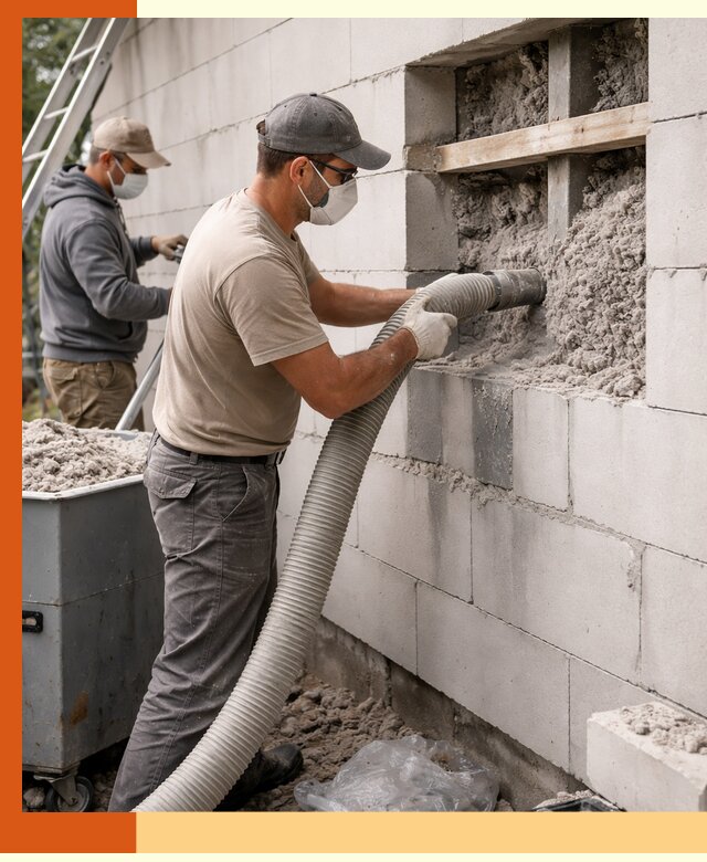 Утепление дома из газобетона эковатой в Новом Уренгое