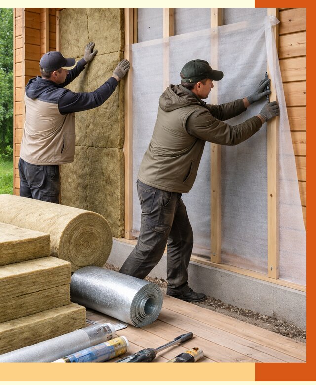 Утепление дома из двойного бруса в Новом Уренгое от 4991 руб./м² — ТепломастерНвг под ключ