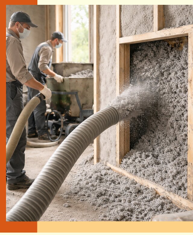 Утепление коттеджа эковатой в Новом Уренгое с гарантией качества