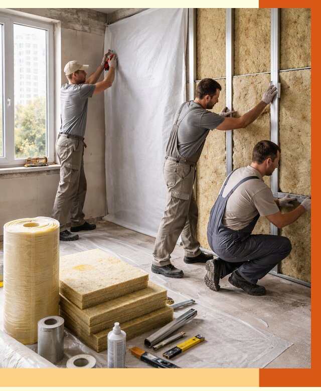 Утепление квартиры в Новом Уренгое от 4679 руб/м2 — утеплить квартиру изнутри и снаружи | ТепломастерНвг