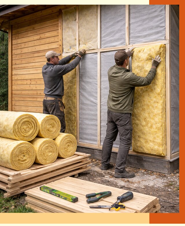 Утепление бани снаружи в Новом Уренгое от 88383 руб. под ключ | ТепломастерНвг