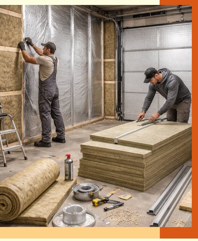 Утепление гаража в Новом Уренгое от 4679 руб/м2 — комплексное утепление ворот и стен | ТепломастерНвг