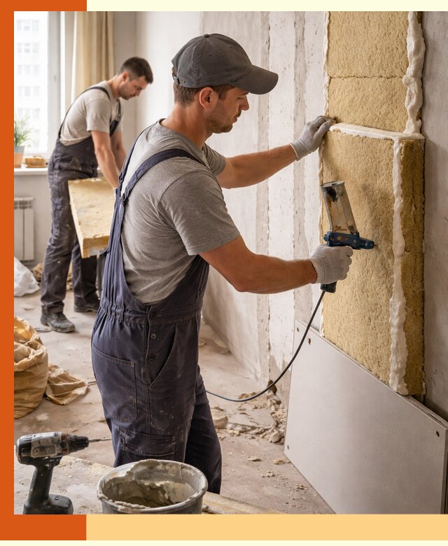 Утепление стен изнутри в Новом Уренгое — качественно и эффективно