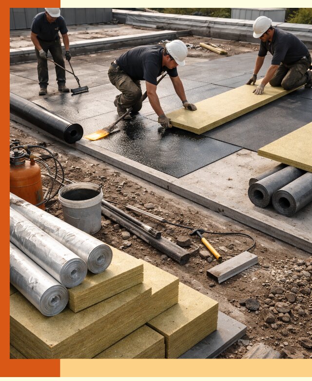 Утепление плоской крыши в Новом Уренгое — надежная теплоизоляция и герметизация