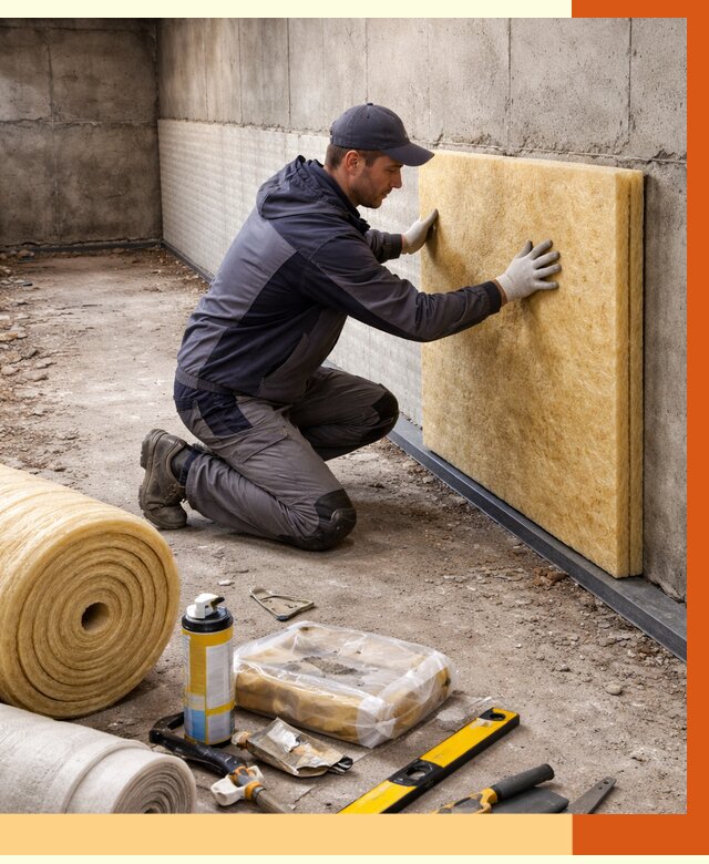 Утепление фундамента изнутри в Новом Уренгое от 4367 руб./м2 — работы под ключ | ТепломастерНвг