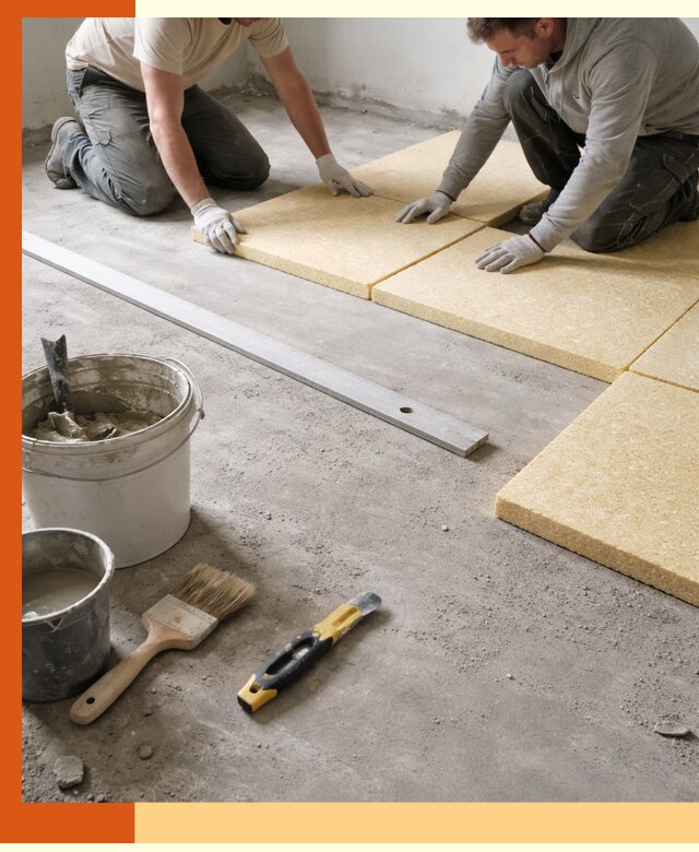 Утепление бетонного пола в Новом Уренгое профессионально и недорого