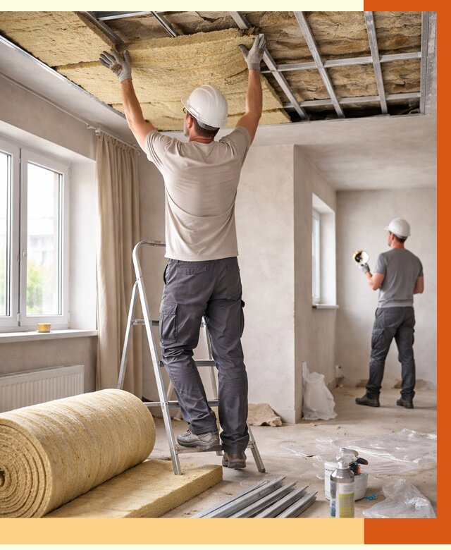 Утепление потолка в частном доме в Новом Уренгое от 988 руб./м² — работы под ключ | ТепломастерНвг