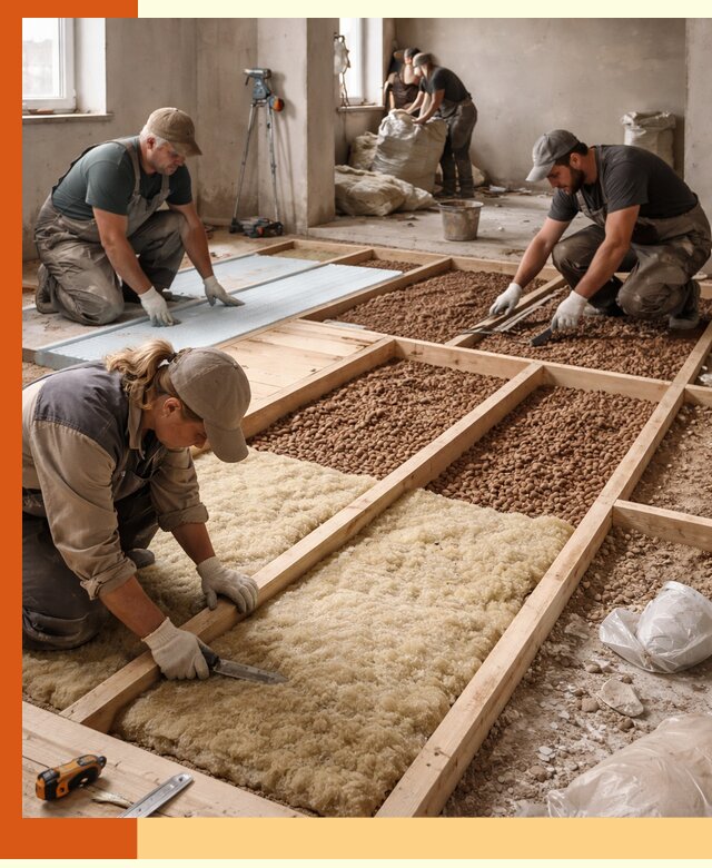 Утепление перекрытий жилых и промышленных зданий в Новом Уренгое