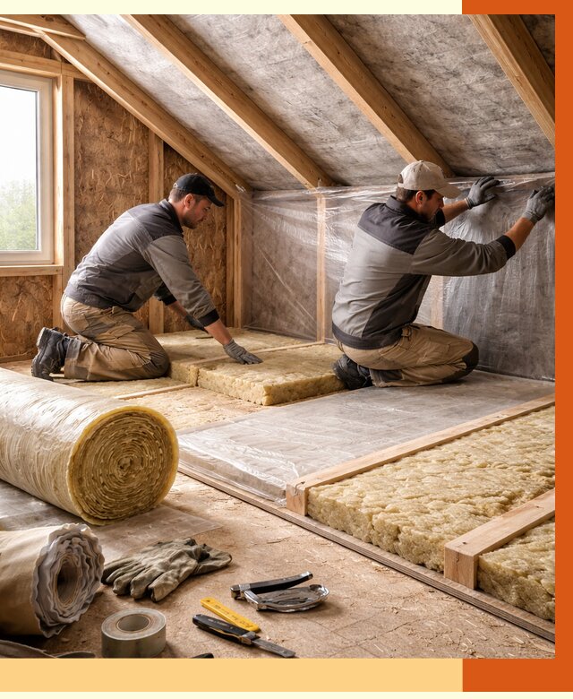 Утепление чердака в Новом Уренгое от 7799 руб/м² — теплоизоляция и комплексное утепление под ключ | ТепломастерНвг