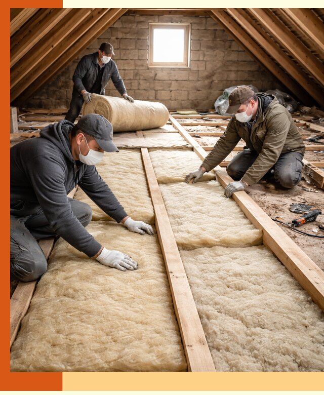 Утепление чердака в Новом Уренгое — профессиональная теплоизоляция кровли