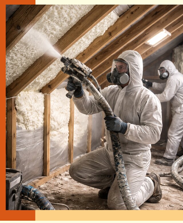 Утепление чердака пенополиуретаном (ППУ) в Новом Уренгое