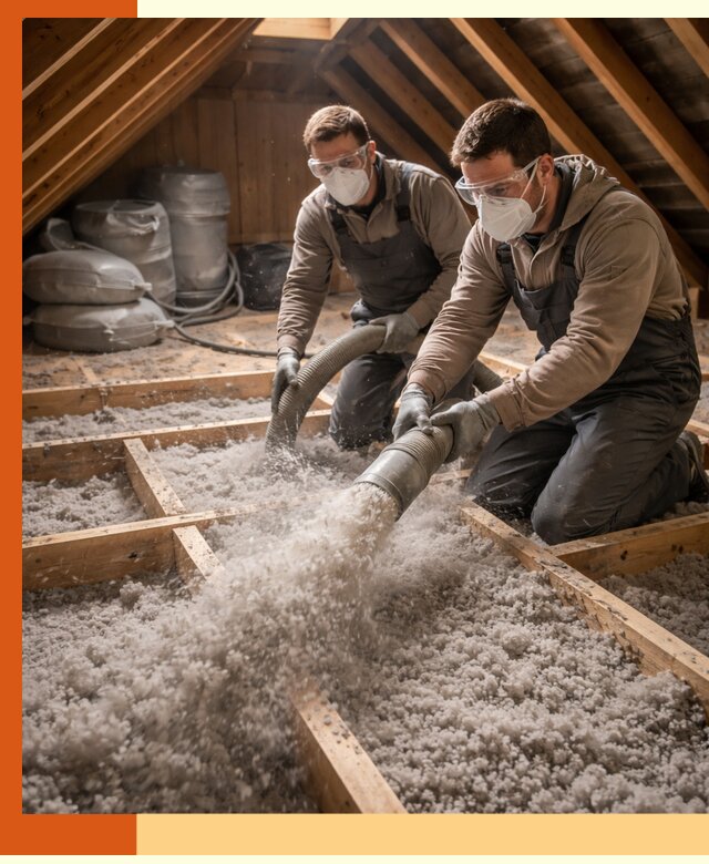 Утепление чердака эковатой в Новом Уренгое — быстро и надёжно