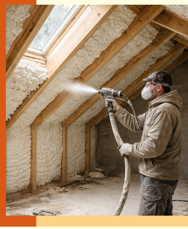 Утепление мансарды ППУ в Новом Уренгое быстро и надежно