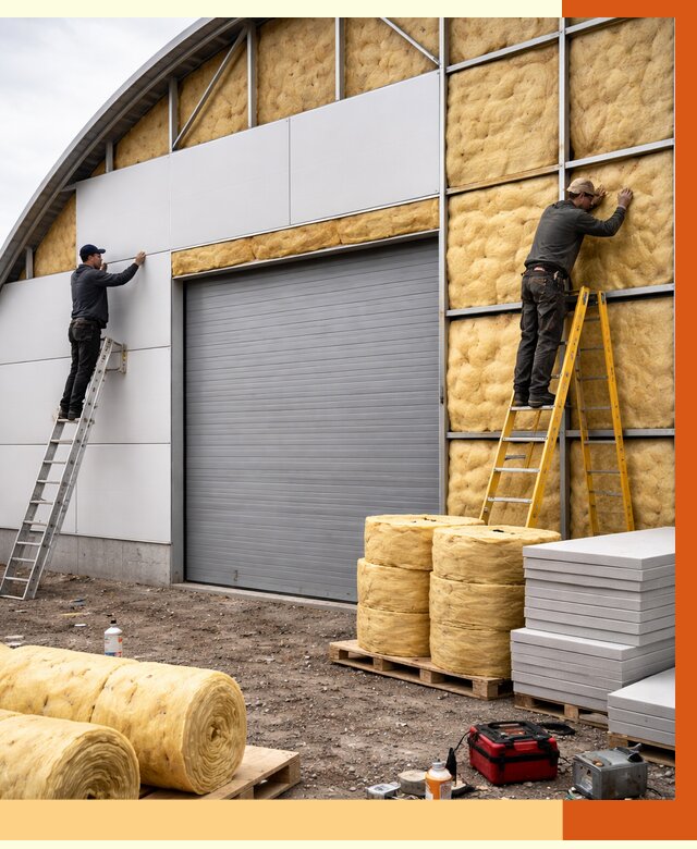 Утепление ангара пенополиуретаном в Новом Уренгое от 7487 руб./м² — комплекс от ТепломастерНвг