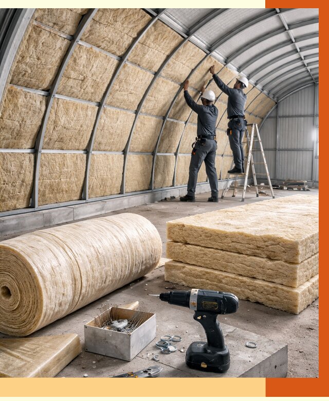 Утепление арочного ангара в Новом Уренгое от 3327 руб./м2 под ключ | ТепломастерНвг