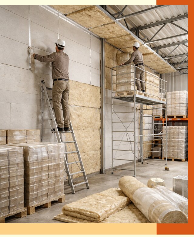 Утепление склада готовой продукции в Новом Уренгое от 2028 руб./м2 — комплексно | ТепломастерНвг