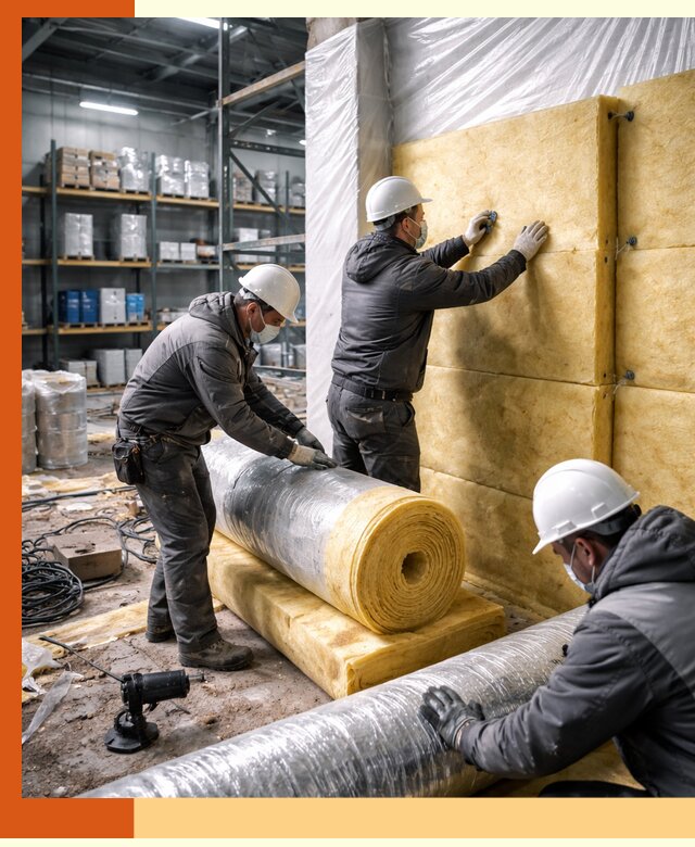 Утепление склада химсырья в Новом Уренгое: безопасная и эффективная изоляция