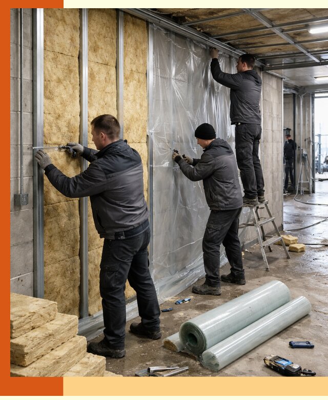 Профессиональное утепление автомойки в Новом Уренгое для любого типа помещений