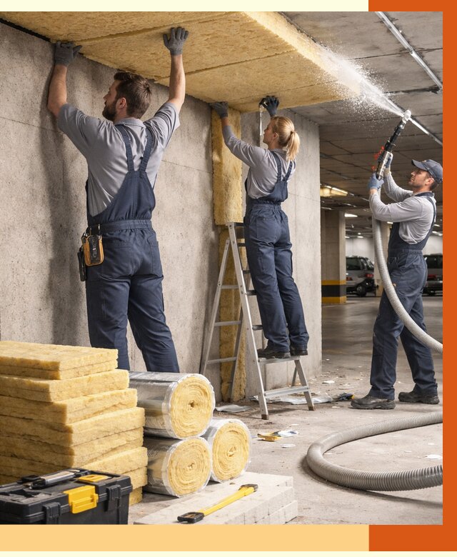 Утепление паркинга в Новом Уренгое от 7071 руб./м2 — работы под ключ | ТепломастерНвг