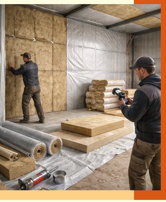 Утепление теплого склада в Новом Уренгое под ключ от 11958 руб/м² | ТепломастерНвг