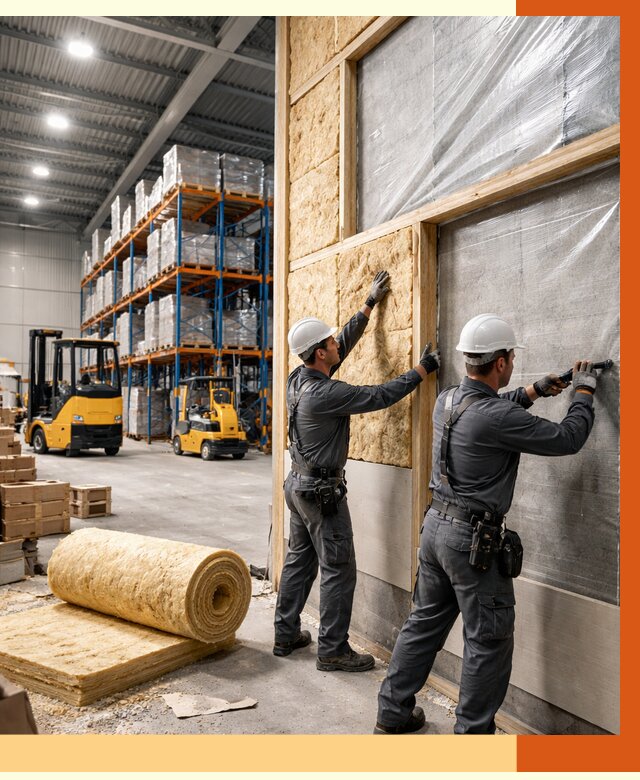 Утепление склада с техникой в Новом Уренгое от 4367 руб./м2 — комплексно под ключ | ТепломастерНвг