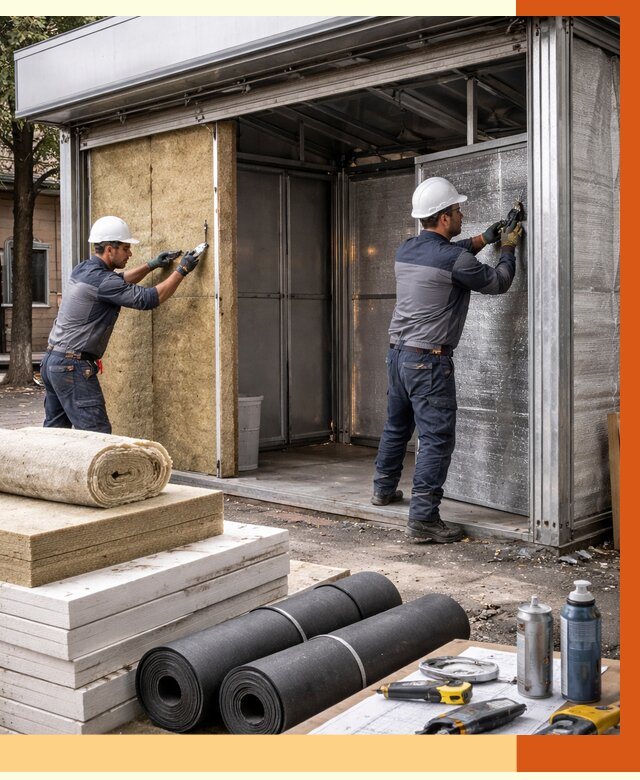 Утепление павильона шаурма в Новом Уренгое под ключ от 1248 руб. за м² | ТепломастерНвг