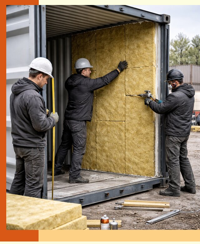 Утепление морского контейнера в Новом Уренгое: надежная теплоизоляция и защита
