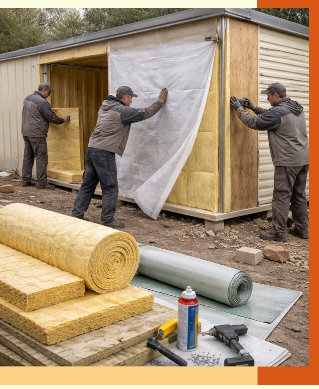 Утепление строительной бытовки в Новом Уренгое от 12998 руб. под ключ | ТепломастерНвг