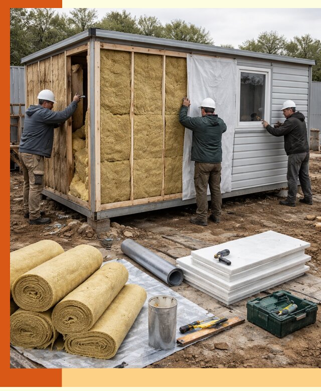 Утепление строительной бытовки под ключ в Новом Уренгое для любых условий