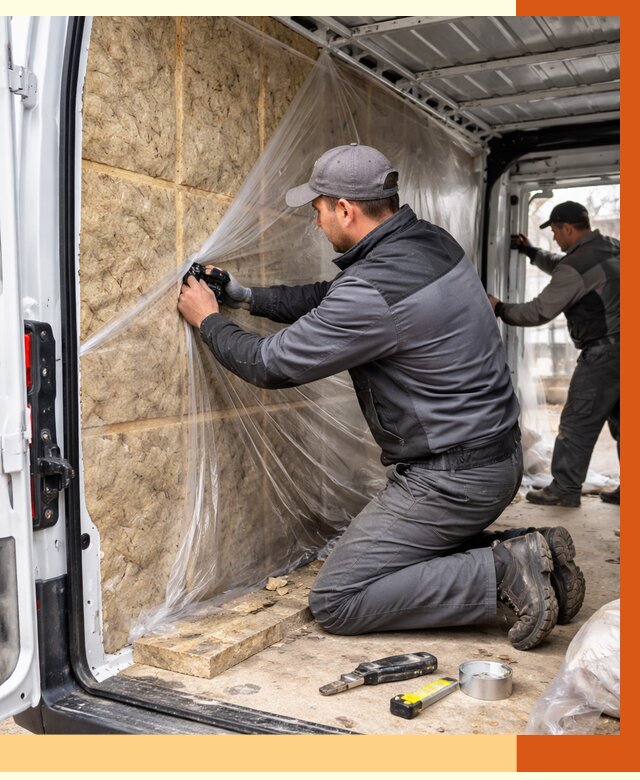 Утепление фургона в Новом Уренгое от 17157 руб/м2 — утепление фургона ППУ и кузова | ТепломастерНвг