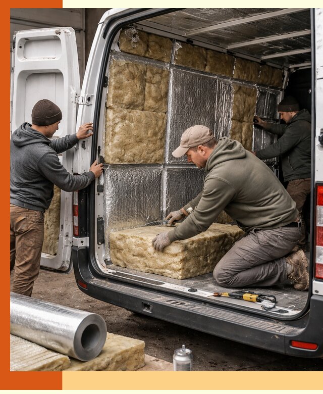 Утепление фургона в Новом Уренгое: профессиональная теплоизоляция и шумоизоляция