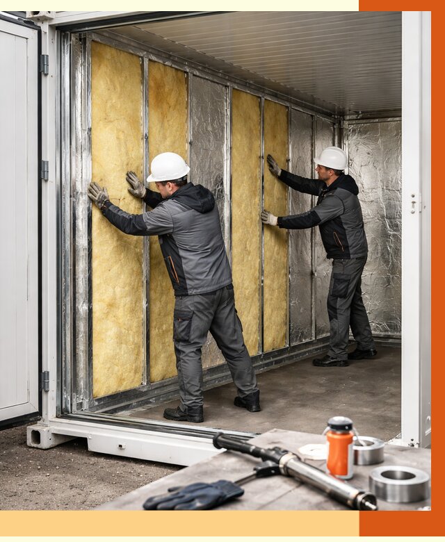 Утепление рефрижераторного контейнера в Новом Уренгое от 46791 руб./м² | ТепломастерНвг