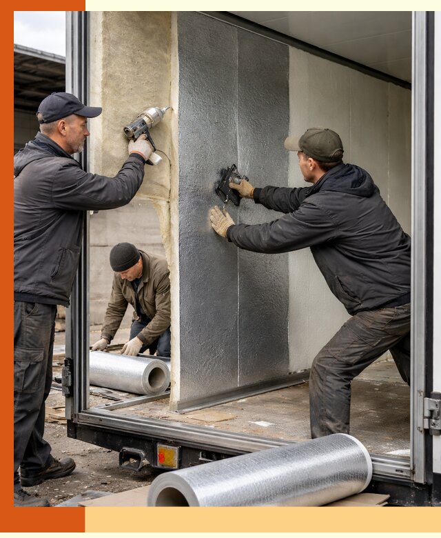 Утепление холодильного кузова в Новом Уренгое — монтаж и теплоизоляция