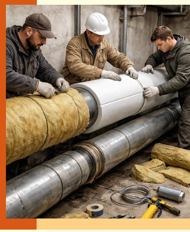 Утепление трубопровода в Новом Уренгое с гарантией энергоэффективности