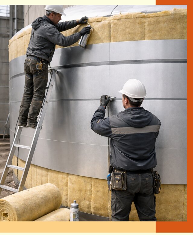 Утепление цистерны в Новом Уренгое пенополиуретаном от 15077 руб. под ключ | ТепломастерНвг