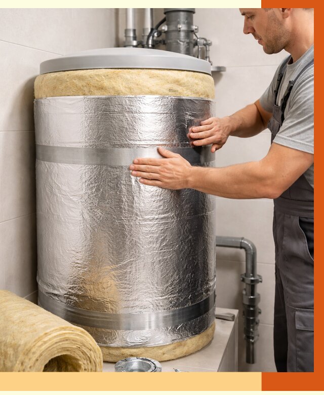 Утепление бойлера в Новом Уренгое от 4679 руб. под ключ | Утепление ППУ | ТепломастерНвг