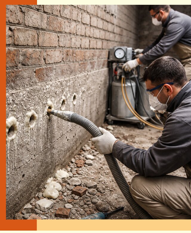 Заполнение колодцевой кладки ППУ в Новом Уренгое быстро и герметично