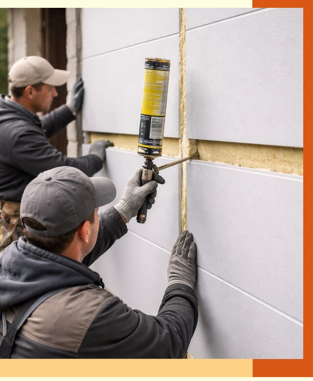 Утепление сэндвич панелей ППУ в Новом Уренгое от 4367 руб. за м2 | ТепломастерНвг