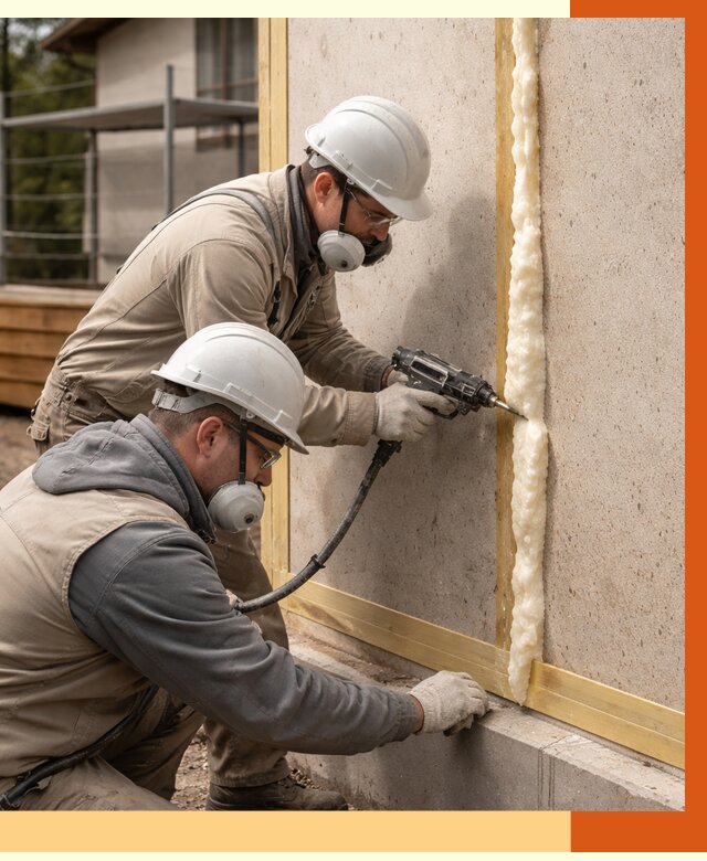 Утепление сип панелей ППУ в Новом Уренгое от 4991 руб. под ключ | ТепломастерНвг