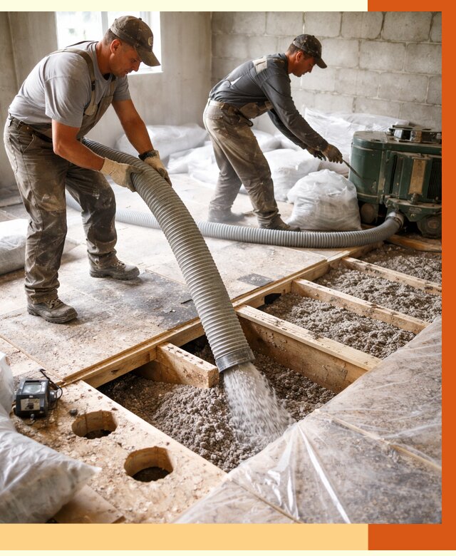 Заполнение пустот перекрытий в Новом Уренгое от 4679 руб. под ключ | ТепломастерНвг